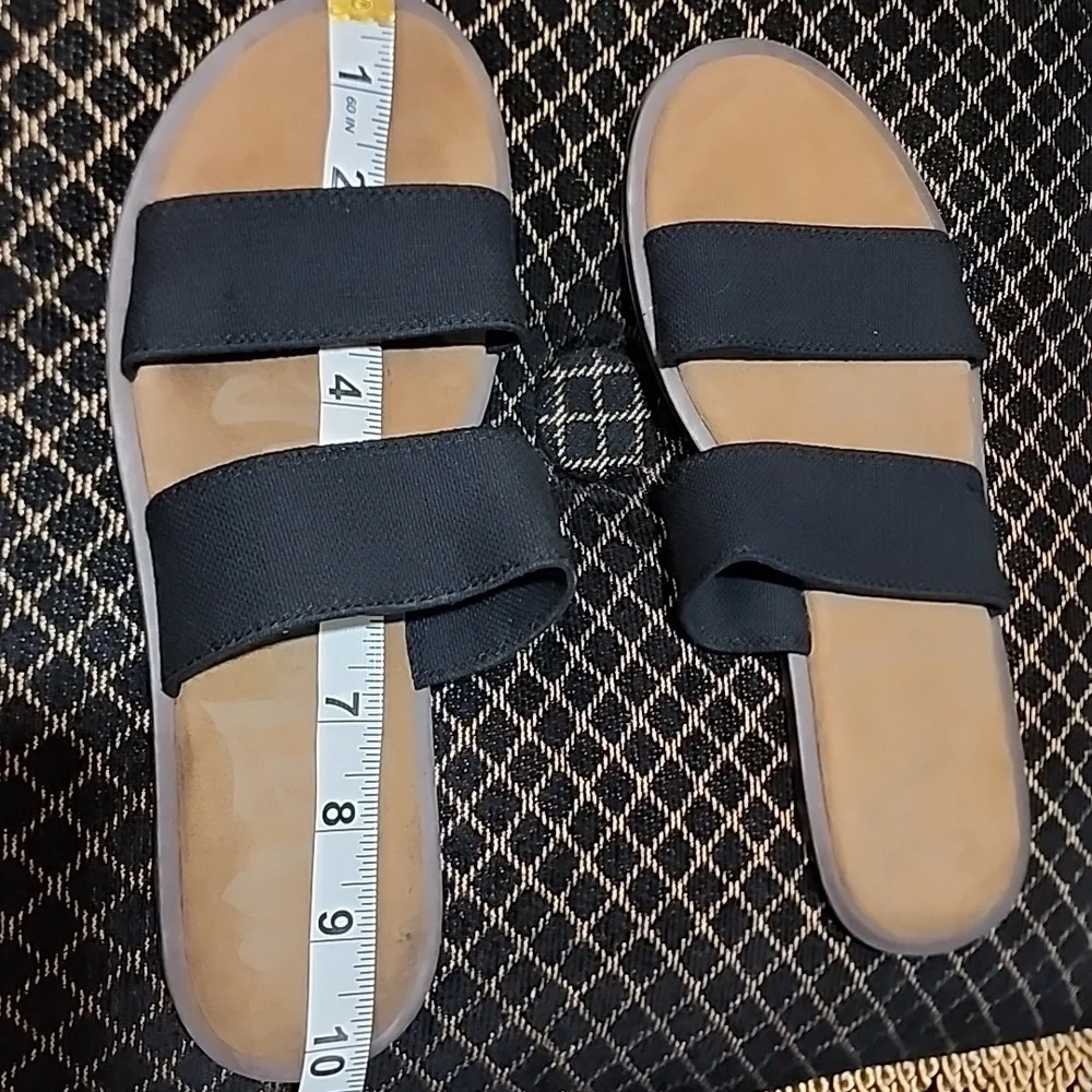 Black and brown double strap sandal - Picture 7 of 7